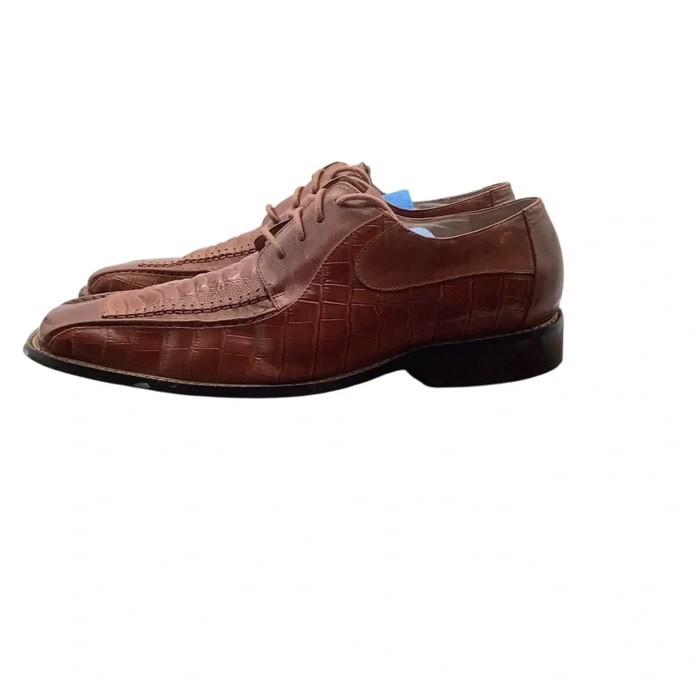 Stacy Adams Elegant Brown Leather Men's‎ Shoes size 9.5